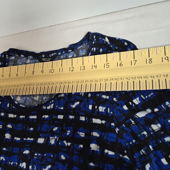 Vera wang womens long-sleeved pullover top RN73277 size XL in blue - Picture 10 of 11